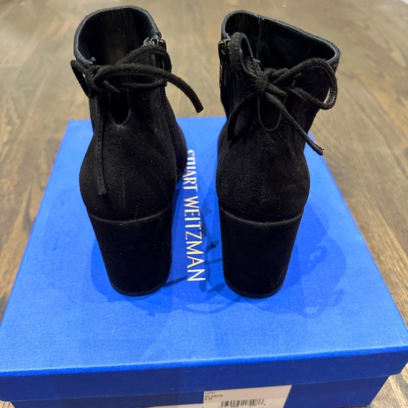 Stuart Weitzman Lofty Black Suede Heel Boot - Picture 2 of 6
